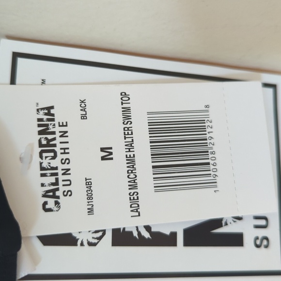 California Sunshine Ladies Macrame Halter Swim Top - Picture 12 of 13